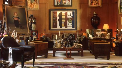 yves saint laurent in his home with model|tableau saint laurent.